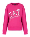 Ea7 Logo Pattern Sweater In Pink