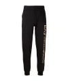 Ea7 Elastic Waist Casual Pants In Black