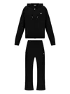 Ea7 Logo-plaque Zip-up Tracksuit In Black