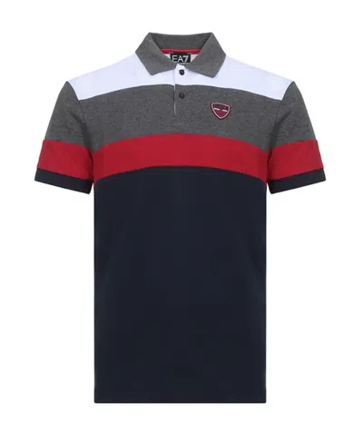 Ea7 Logo Polo Shirt In Black