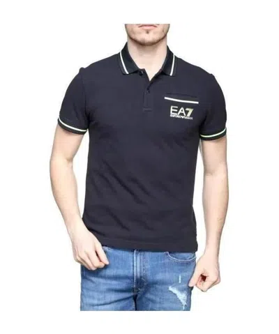 Ea7 Logo Polo Shirt In Black
