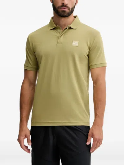 Ea7 Logo Polo Shirt In Green