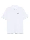Ea7 Logo Polo Shirt In White