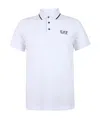 Ea7 Logo Polo Shirt In White
