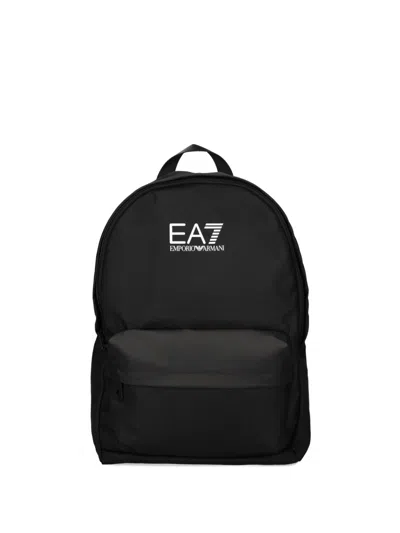Ea7 Logo-print Backpack In Black