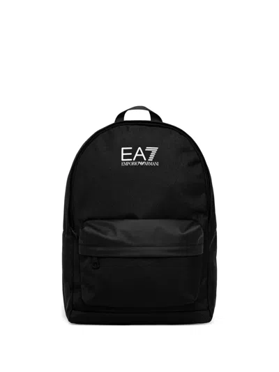 Ea7 Logo-print Backpack In Black