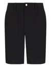 Ea7 Golf Pro Polo Bermuda Shorts In Ventus7 Technical Fabric In Black