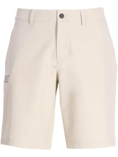 Ea7 Logo-print Bermuda Shorts In Neutrals