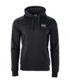 Ea7 Logo-print Cotton Hoodie In Black