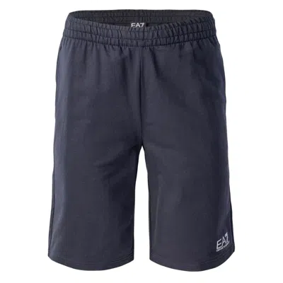 Ea7 Logo Print Cotton Shorts