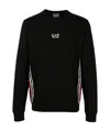 Ea7 Logo-print Cotton Sweatshirt In Black