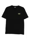 Ea7 Logo-print Cotton T-shirt In Black