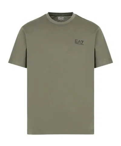 EA7 LOGO-PRINT COTTON T-SHIRT