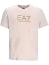 Ea7 Man T-shirt Beige Size Xxl Cotton In Neutrals