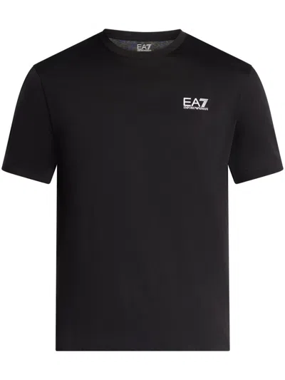 EA7 LOGO-PRINT COTTON T-SHIRT