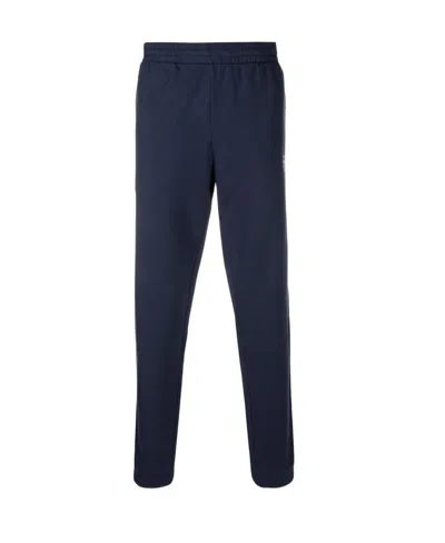 Ea7 Logo-print Cotton Track Pants In Black