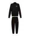 Ea7 Logo-print Cotton Track Suit In Black