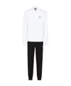 Ea7 Logo-print Cotton Tracksuit In White