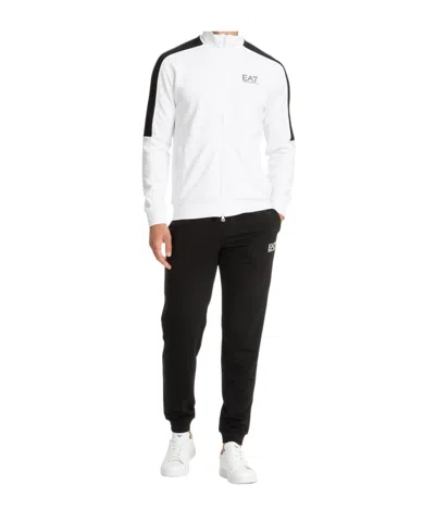 Ea7 Logo-print Cotton Tracksuit In White