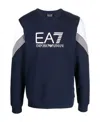Ea7 Logo-print Crew-neck Sweatshirt In Black