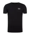 Ea7 Man T-shirt Black Size L Cotton In Black