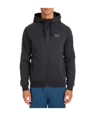 Ea7 Logo-print Detail Hoodie In Black