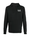 Ea7 Logo-print Drawstring Hoodie In Black