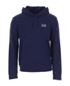 Ea7 Logo-print Drawstring Hoodie In Black