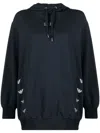 Ea7 Logo-print Drawstring Hoodie In Blue