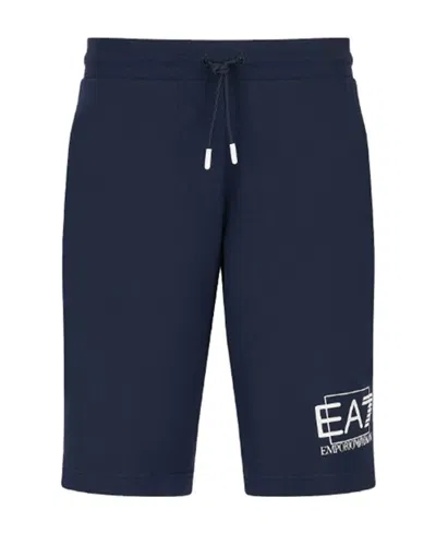 Ea7 Logo-print Drawstring-waist Shorts In Black