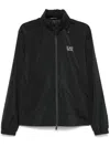 Ea7 Logo-print Hooded Jacket In Black