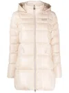 Ea7 Logo-print Hooded Padded Jacket In Neutrals