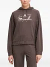 Ea7 Logo-print Hooded Tracksuit In Brown
