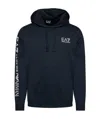 Ea7 Logo-print Hoodie In Black