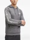 Ea7 Logo-print Hoodie In Gray