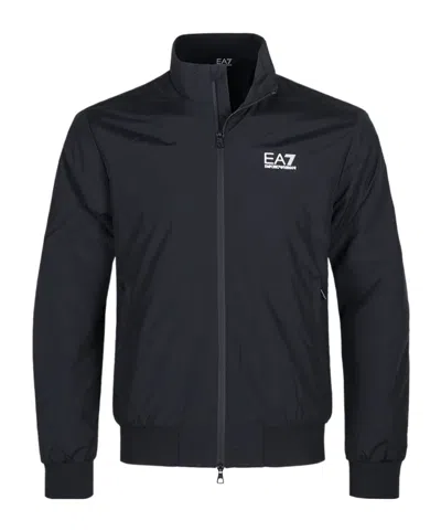 Ea7 Logo-print Jacket In Black