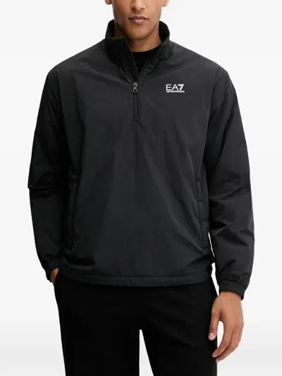 Ea7 Logo-print Jacket In Black