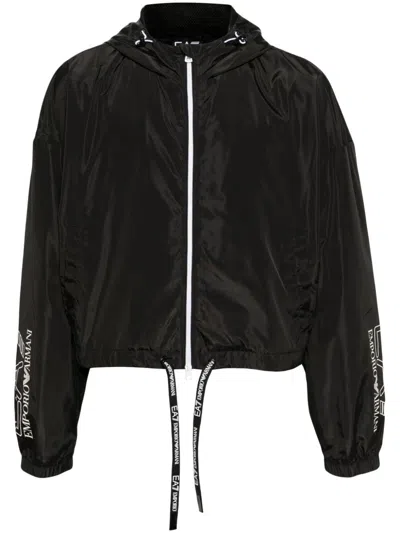 Ea7 Logo-print Jacket In Black