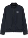 Ea7 Core Identity Recycled-nylon Zip-up Sweatshirt In Blue