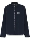 Ea7 Logo-print Jacket In Blu