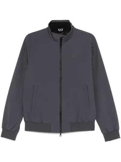 Ea7 Logo-print Jacket In Black