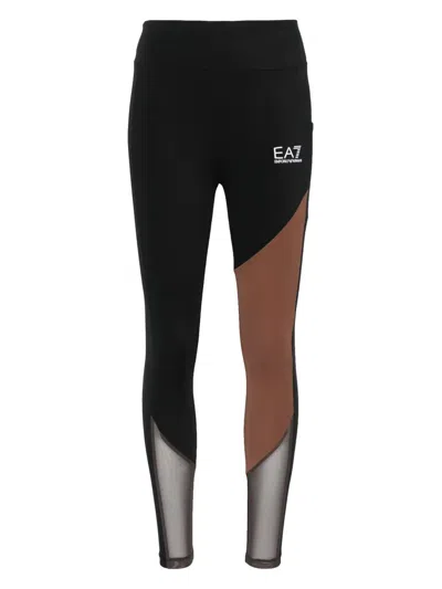 Ea7 Dynamic Athlete Leggings In Ventus7 Technical Fabric In Brown