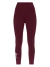 Ea7 Logo-print Leggings In Red