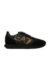 Ea7 Logo-print Low-top Sneakers In Black