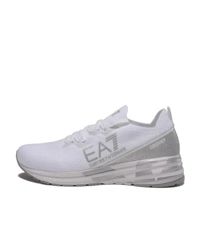 Ea7 Logo-print Low-top Sneakers In Gray