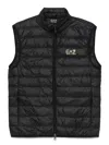 Ea7 Logo-print Padded Gilet In Black