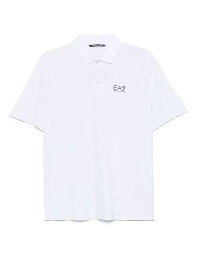 EA7 LOGO-PRINT POLO SHIRT