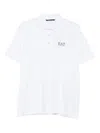 Ea7 Logo Polo Shirt In White