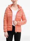 Ea7 Logo-print Quilted Jacket In Orange