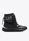 Ea7 Logo-print Quilted Snow Boots In Black